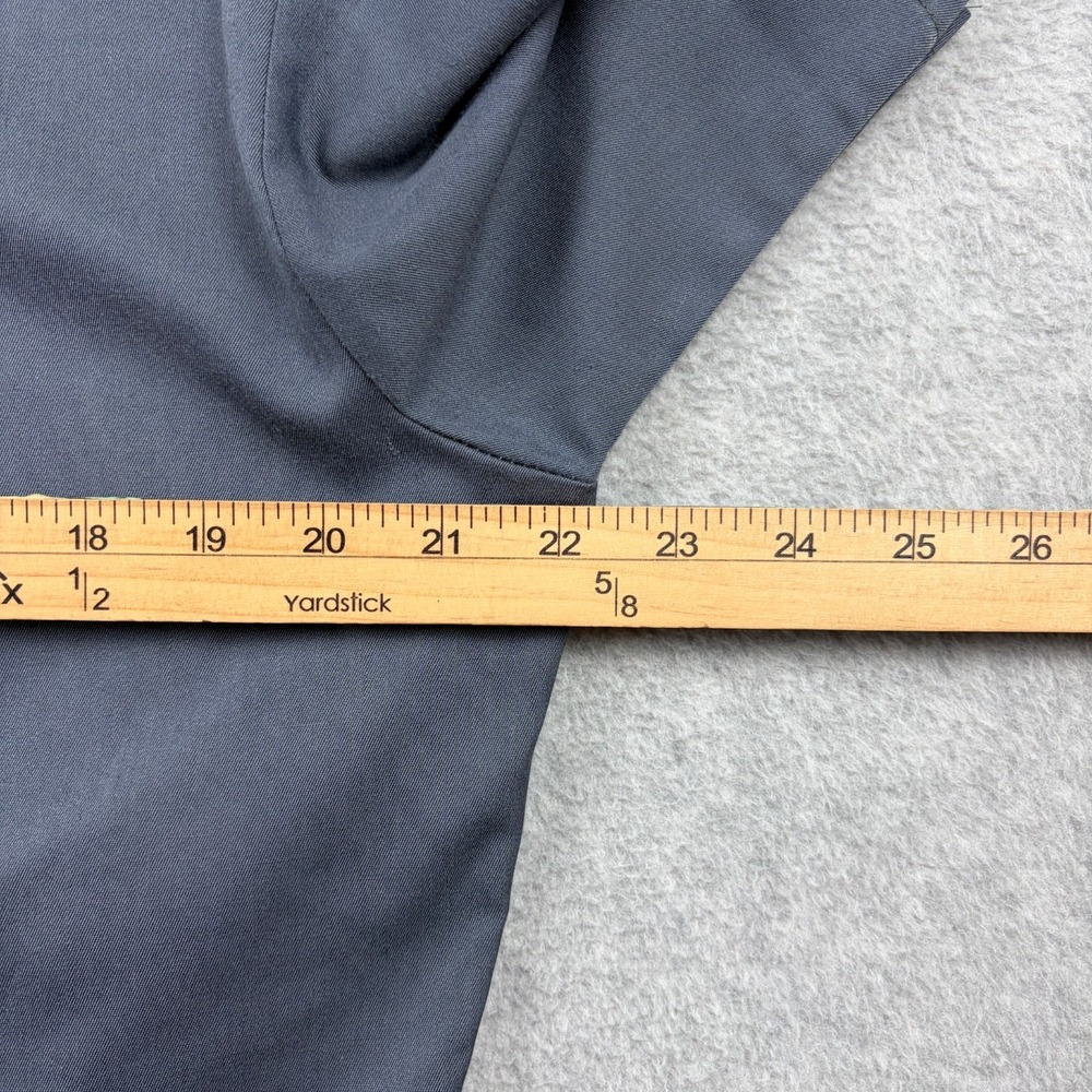 Vintage 70s Sears Shirt Mens Medium Gray Twill Button Up Perma Prest Workwear - Picture 5 of 6